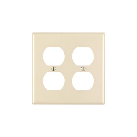 WALLPLT 2G DUPLEX LT ALM