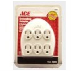 Ace Grounded 6 Outlets Adapter 1 Pk