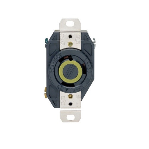 Leviton V-0-MAX 30 Amps 125 V Single Black Locking Receptacle L5-30R 1 Pk