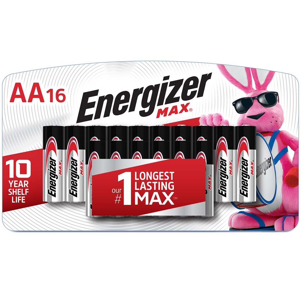 BATTERY ALKALINE AA 16PK
