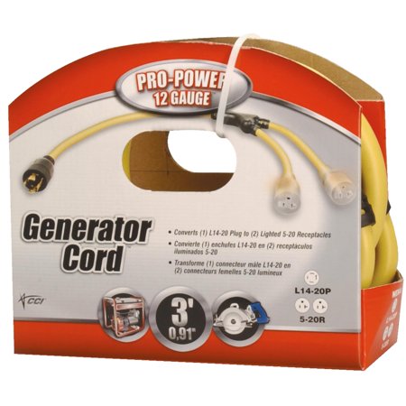 GENERATOR CORD ADPTR 3'L