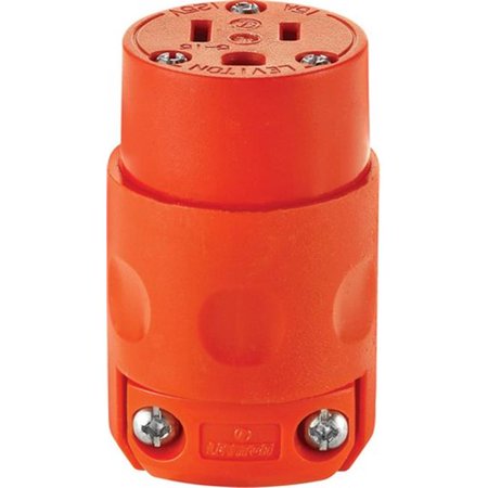 Leviton Commercial and Residential PVC Grounding Connector 5-15R 2 Pole 3 Wire