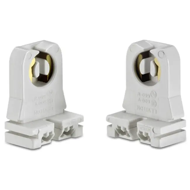 FLUOR LAMPHLDR BI-PIN WH