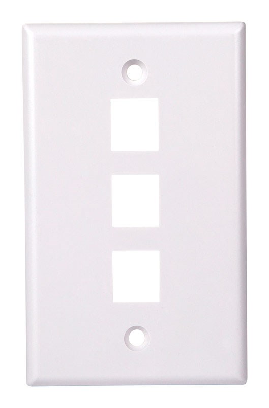 Monster Just Hook It up White 3 Gang Plastic Keystone Wall Plate 1 Pk