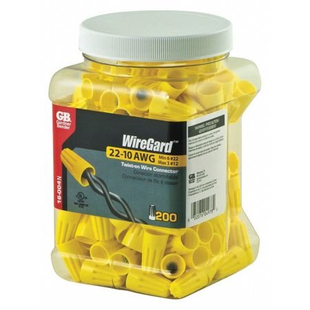 Gardner Bender WireGard 18-10 Ga. Copper Wire Wire Connectors Yellow 200 Pk