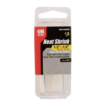 HEAT SHRK TUBE WHT1/2PK3
