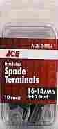Ace Insulated Wire Spade Terminal Blue 10 Pk