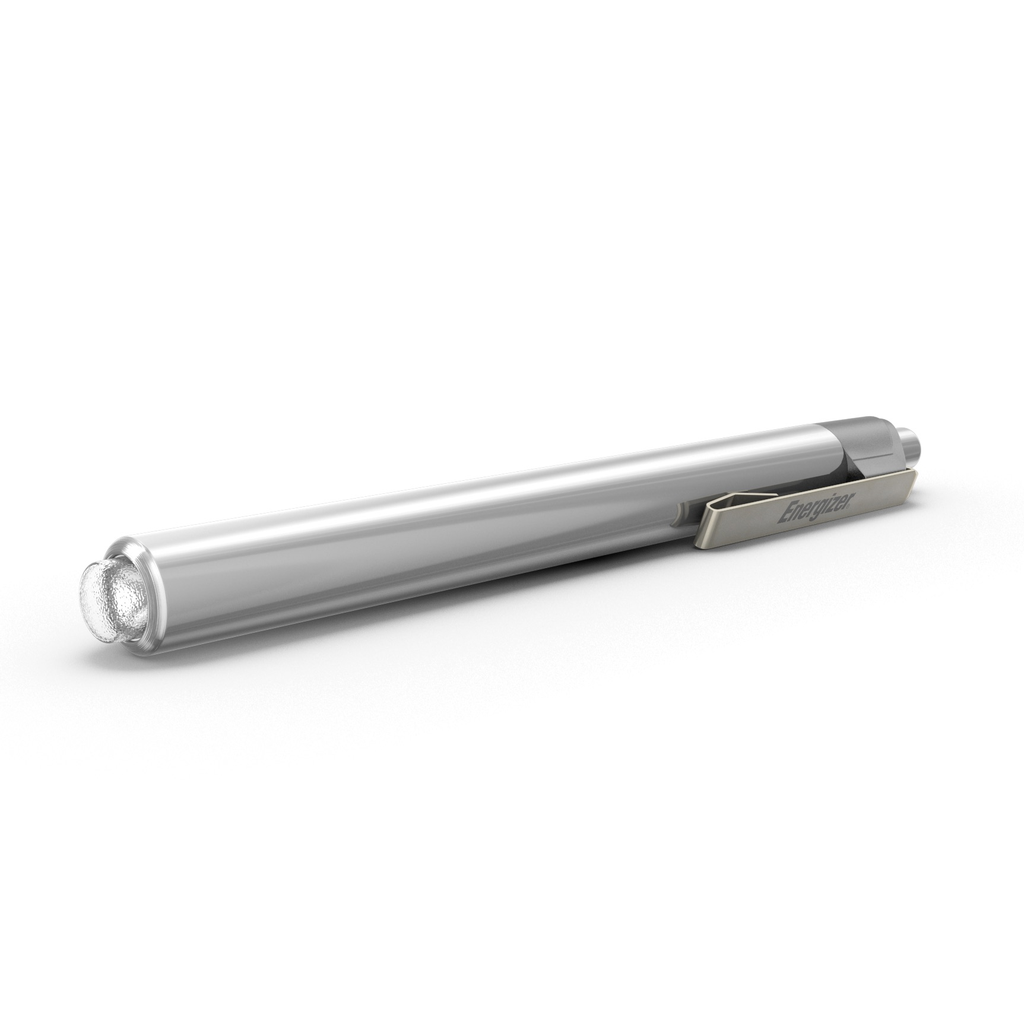 [3464393] LED Pen Light, 2 Aaa Batteries (Included), Silver/Black