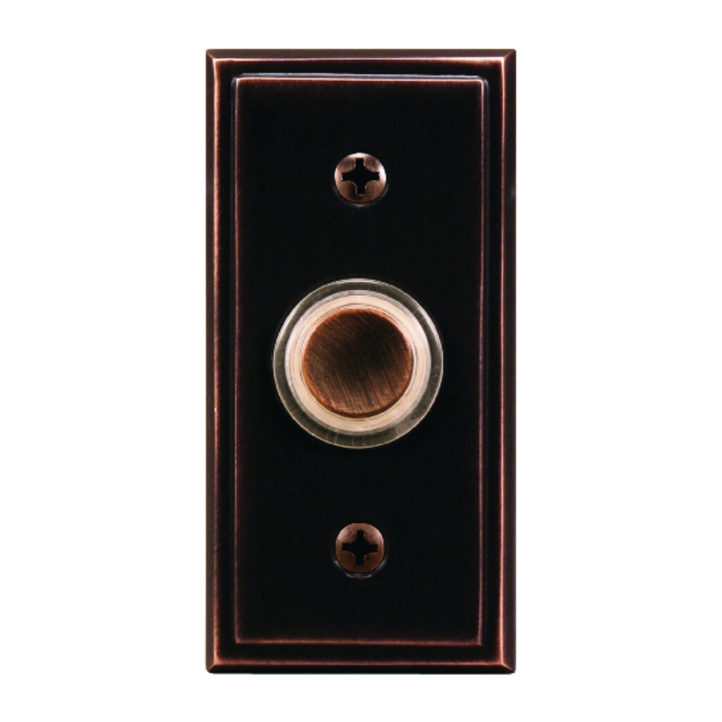 [3494259] Heath Zenith Oil Rubbed Bronze Metal Wired Pushbutton Doorbell