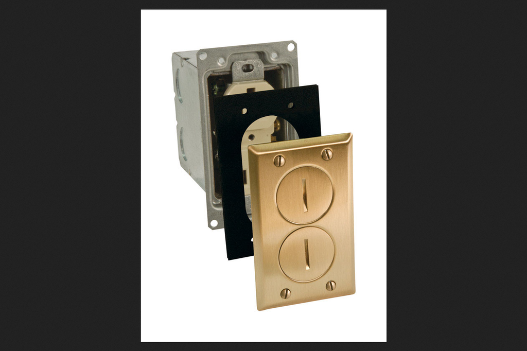 Raco 6500-5 3-1/4" Floor Box Kit Brass Rough Electric Boxes Junction Boxes