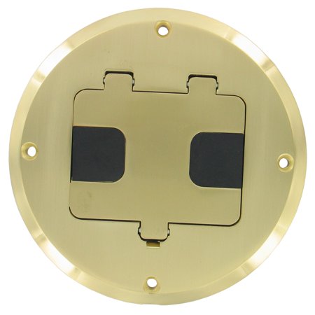 Raco 6239 5-5/8" Recessed Floor Box Brass Rough Electric Boxes Junction Boxes