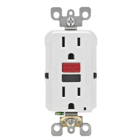 [3532868] Leviton SmartlockPro 15 Amps 125 V Duplex White GFCI Outlet 5-15R 1 Pk