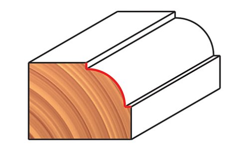 Freud 1/16 in. Radius Beading Bit with 1/4 in. Shank - 36-100