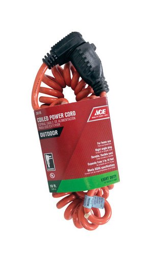 [36116] Ace Indoor or Outdoor 3 to 10 Ft. L Orange Extension Cord 16/3 SJTW