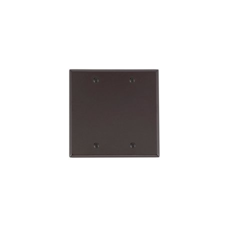 Leviton Brown 2 Gang Thermoset Plastic Blank Wall Plate 1 Pk