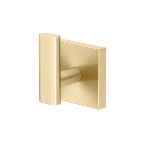 [366001482] Gatco 4055 Elevate Single Robe Hook Brushed Brass Bathroom Hardware and Accessories Bathroom Hardware Robe Hooks