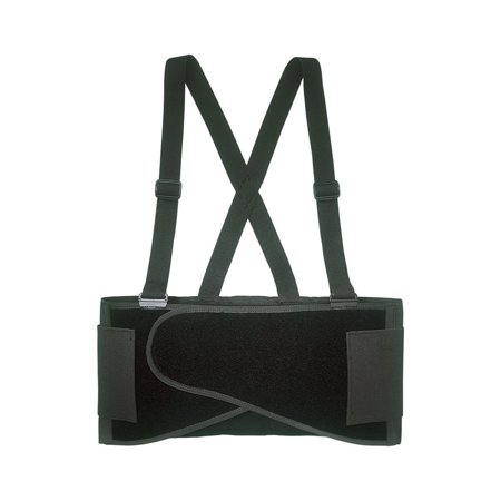 CLC 38 in to 47 in. Elastic Support Belt with Suspenders Back Support Belt Black L 1 Pc