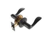 Iron Black Privacy Bed/Bath Door Handle Set
