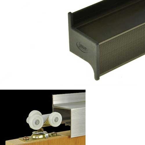 72" Wall Mount Fascia Single Door Track-Bronze