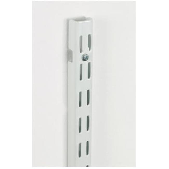 ShelfTrack 60 in. L White Standard Support Bracket Shelf Tracks, Shelving Hardware