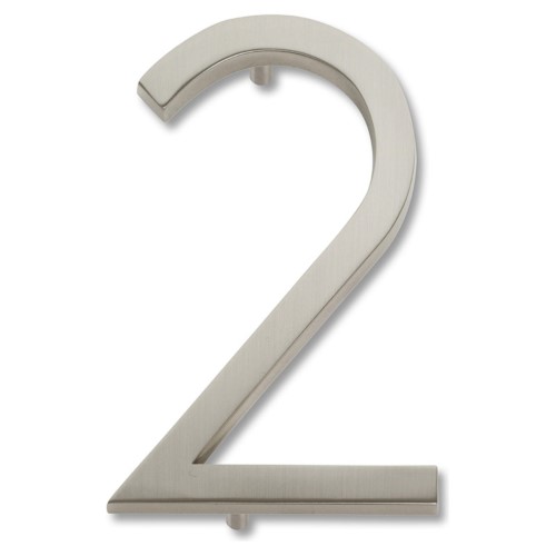 Atlas Homewares AVN2 Modern Avalon Address Number 2 Brushed Nickel Home Accents Address Numbers