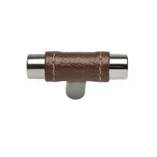 Atlas Homewares 288 Zanzibar 1-7/8 Inch Bar Cabinet Knob Brown / Polished Chrome Cabinet Hardware Knobs Bar