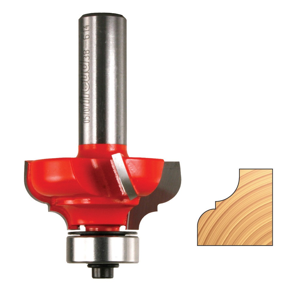 Freud 1-3/8 in. (Dia.) Classical Cove & Round Bit with 1/2 in. Shank - 38-614