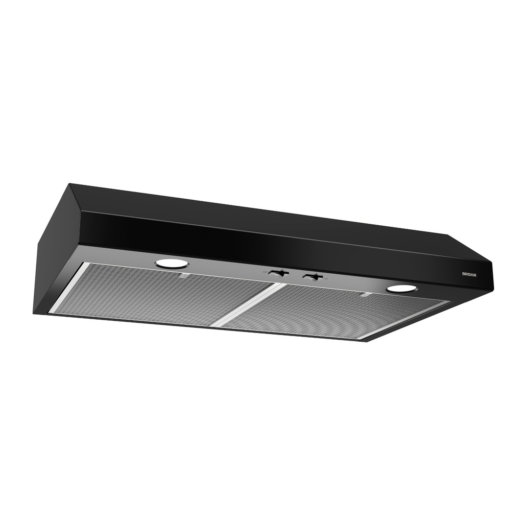 [3866696] Broan Glacier 250 CFM 30" Wide Under Cabinet Range Hood W/ Removable Mesh Filters - BCSD130BL