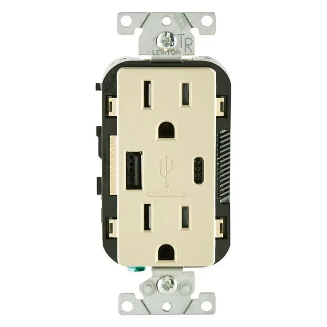 USB/DPLX OUTLET 15A IVRY