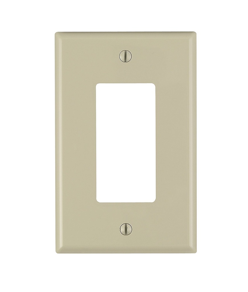 Leviton Decora Ivory 1 Gang Thermoplastic Nylon Decorator Wall Plate 10 Pk