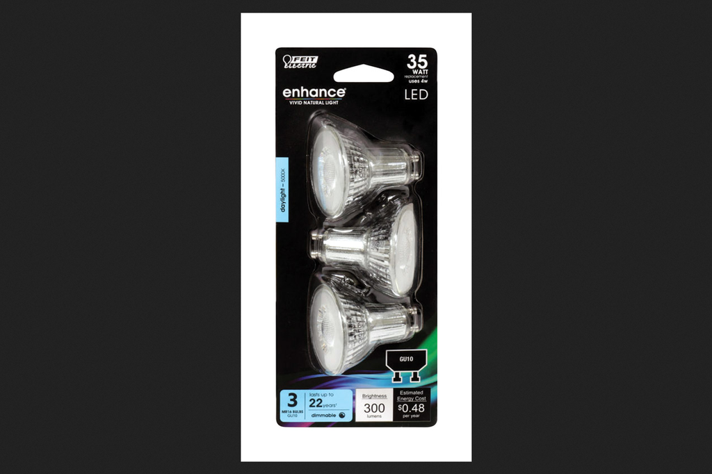 Feit Enhance MR16 GU10 LED Bulb Daylight 35 Watt Equivalence 3 Pk