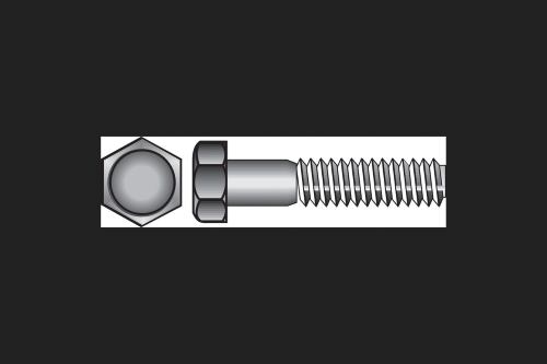 [400000435] HILLMAN 1/2 in. D X 12 in. L Zinc Plated Steel Hex Bolt 25 Pk