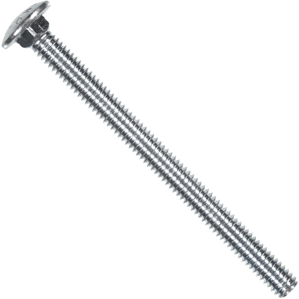 HILLMAN 1/4 in. X 2 in. L Zinc-Plated Steel Carriage Bolt 100 Pk