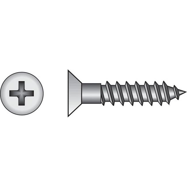 [400001400] HILLMAN No. 8 X 1/2 in. L Phillips Zinc-Plated Coarse Wood Screws 100 Pk