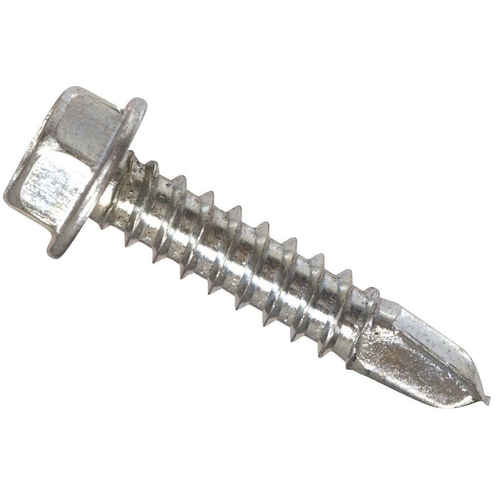 HILLMAN No. 10-16 Ga. X 3/4 in. L Hex Hex Washer Head Self-Drilling Screws 100 Pk