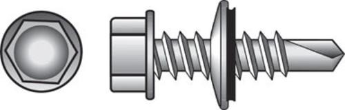 HILLMAN No. 10 Ga. X 3/4 in. L Hex Hex Washer Head Self-Drilling Screws 1 Pk