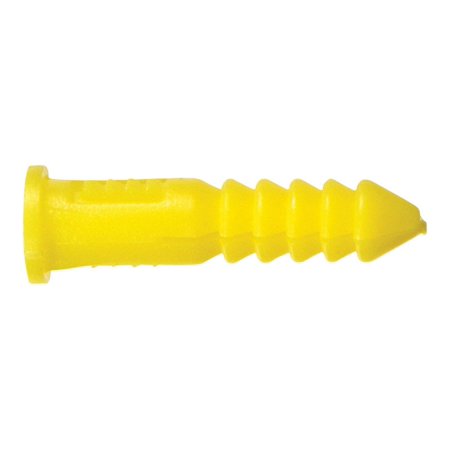 HILLMAN 0.164 in. D X 7/8 in. L Plastic Round Head Ribbed Anchor 100 Pk