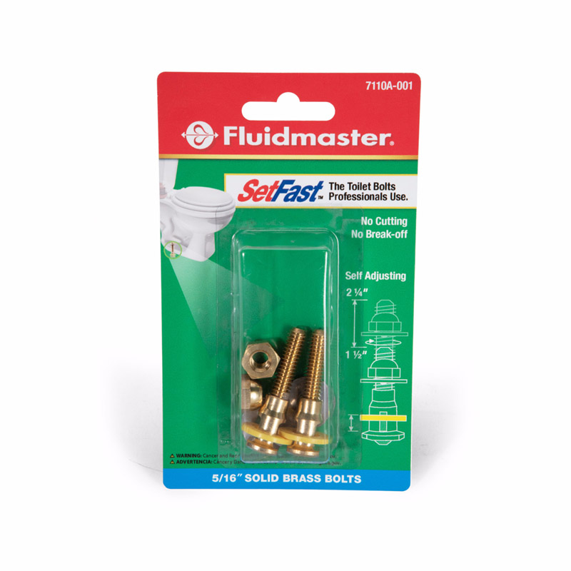 [4000162] Fluidmaster SetFast Toilet Bolts Set Brass