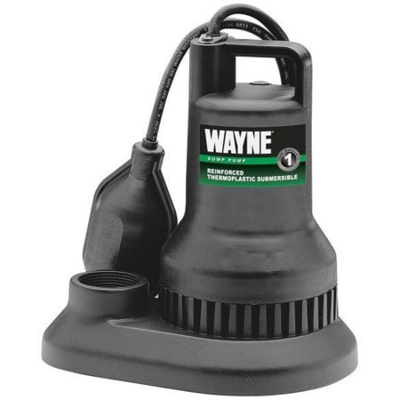 Wayne 1/3 HP 3,000 Gph Thermoplastic Tethered Float Switch AC Sump Pump 8 Ft