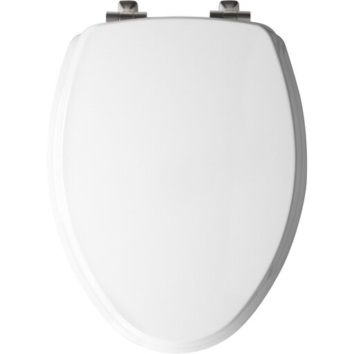 Mayfair by Bemis Benton Slow Close Elongated White Enameled Wood Toilet Seat