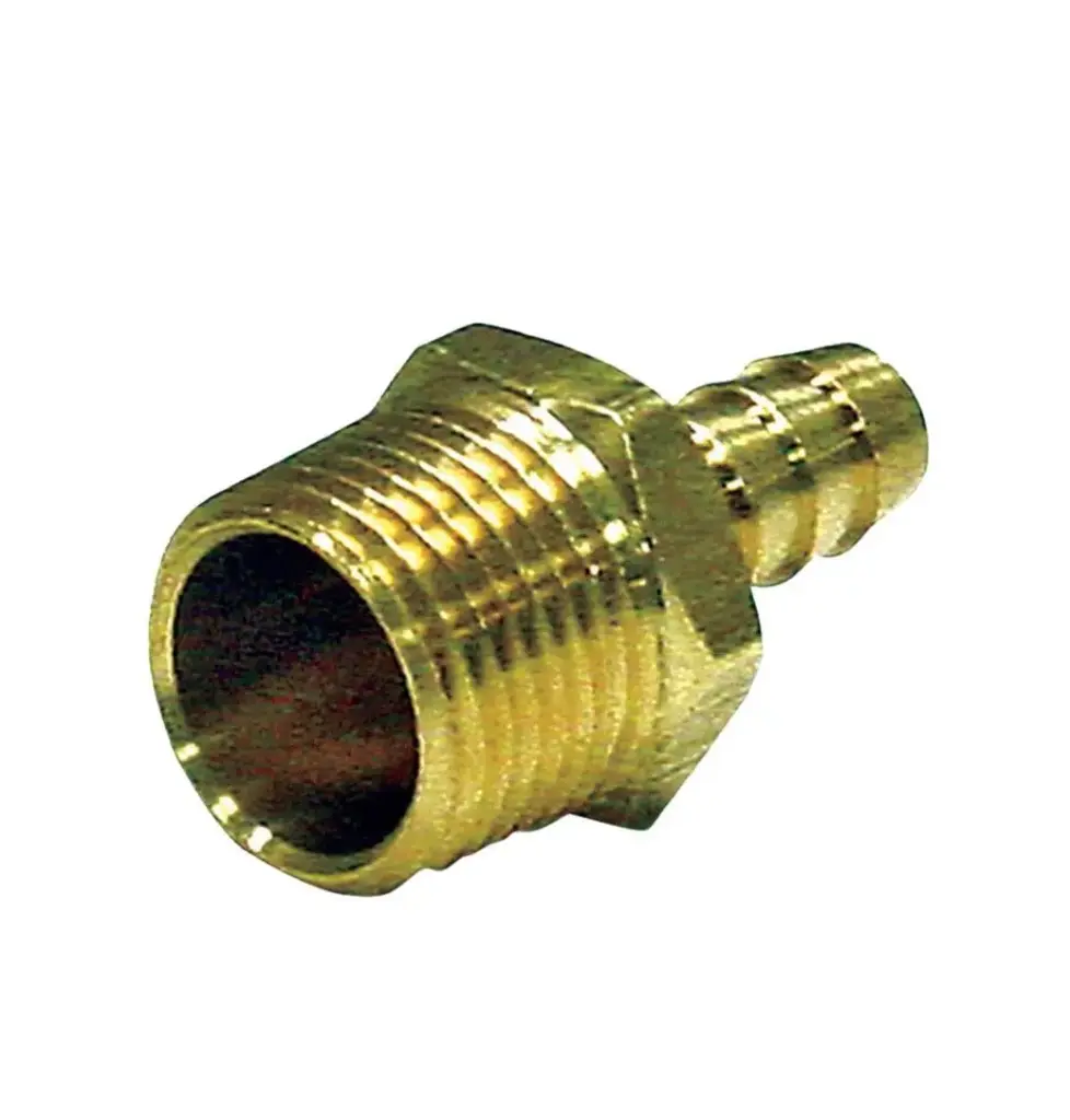 [4017226] Brass 1/2 in. D X 1/2 in. D Adapter 1 Pack