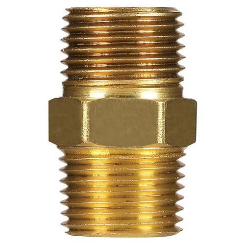 1/4 in. MPT X 1/4 in. D MPT Yellow Brass Hex Nipple