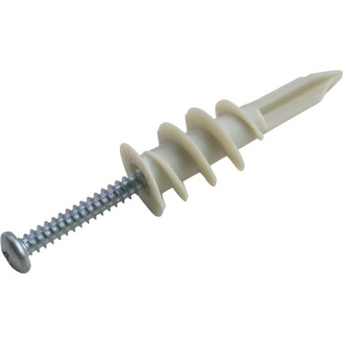 [41409] Hillman .164 in. Dia. X 1-1/4 in. L Nylon Pan Head Wallboard Anchors 10 Pack