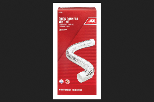 Ace 96 in. L X 4 in. D Silver/White Aluminum Dryer Vent Kit