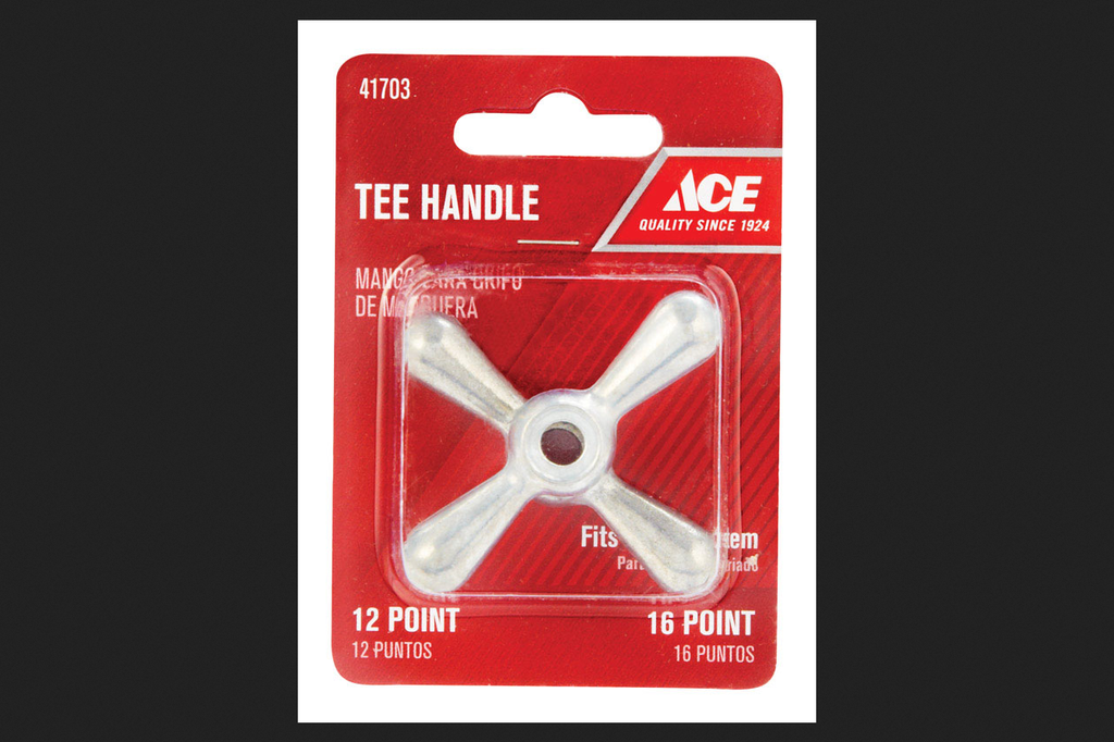 Ace Aluminum Brushed MPT Tee Faucet Handle 1 Pc