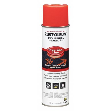 17 Oz. Rust-Oleum Fluore. Red-Orange M1600 System SB Precision Line Marking Paint