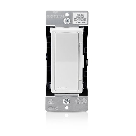 Decora Digital Dimmer Switch for Dimmable LED, Halogen and Incandescent Bulbs - White DDL06-1LZ