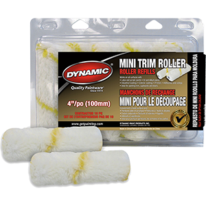 Dynamic HM005309 4 X 0.38 in. Mini Trim Roller Refills - 2 Pack
