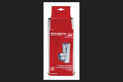 Ace 5 in. L X 4 in. D Black/Silver Aluminum Offset Dryer Connector