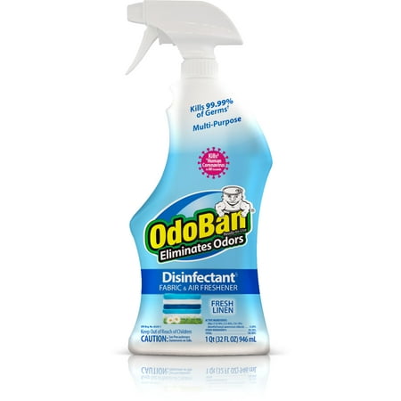 OdoBan Ready-to-Use Disinfectant and Odor Eliminator, Fresh Linen Scent, 32 Oz